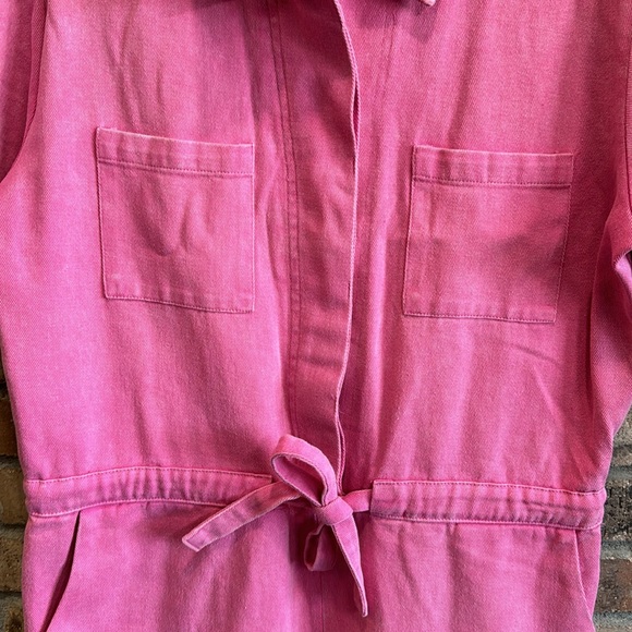 Pink denim romper - Picture 4 of 4